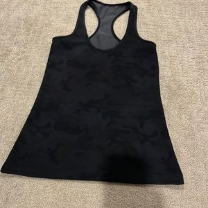 Black camouflage lululemon race back tank